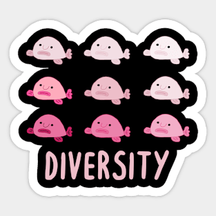 Blobfish Faces Inspiration Diversity Deep Sea Fish Sticker